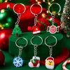 Six Christmas-themed keychains, Christmas trees, Christmas hats, candy canes, snowflakes, Christmas stockings, and Santa Claus avatars Specification image
